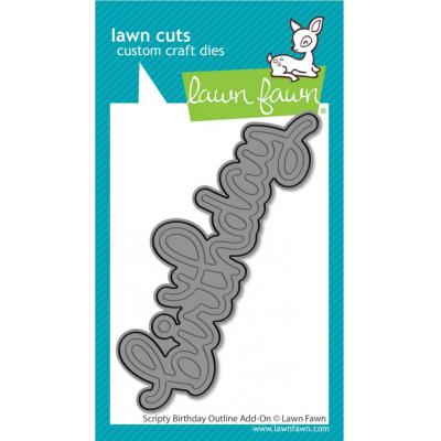 Lawn Fawn Lawn Cuts - Scripty Birthday Outline Add-On